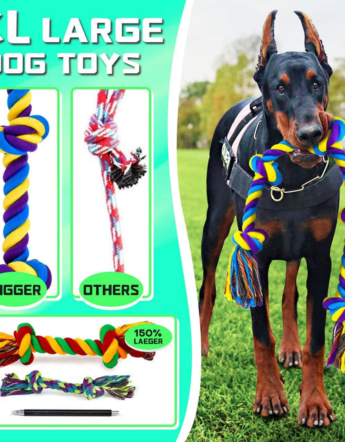 Load image into Gallery viewer, XL Dog Chew Toys for Aggressive Chewers Large Breed, 14 Pack Tough Indestructible Dog Toys , Durable Puppy Chew Toys for Teething, Heavy Duty Cotton Dog Rope Toys for Large Dogs
