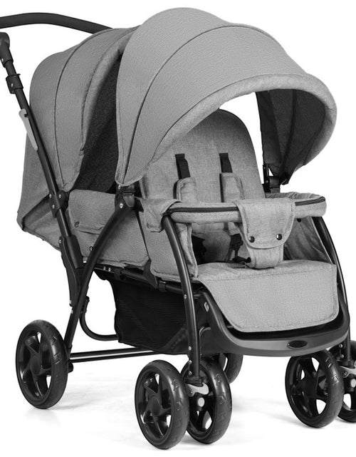 Load image into Gallery viewer, Foldable Lightweight Front Back Seats Double Baby Stroller
