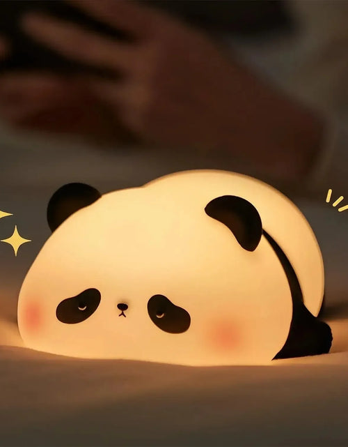 Load image into Gallery viewer, LED Panda Silicone Lamp Rechargeable Eye Protection Lamp Pat Night Lights Dimming Sleep Bedside Lamp Birthday Gift Bedroom Decor
