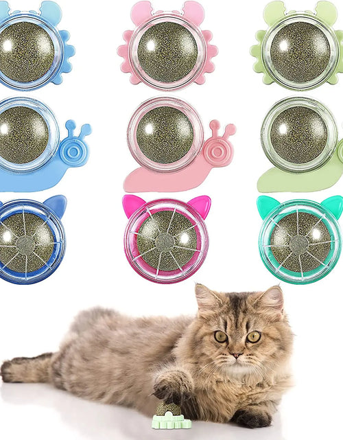 Load image into Gallery viewer, Catnip Wall Ball,Cat Toys Catnip Balls for Cats Wall Mounted Catnip Ball Toy Catnip Rollerball Wall Cat Lick Ball for Cat
