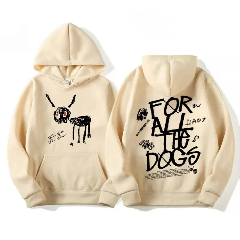 Rapper Drake New Album for All the Dogs Graphic Hoodies Men Women Fashion Hip Hop Pullovers Sweatshirt Vintage Streetwear Hoodie