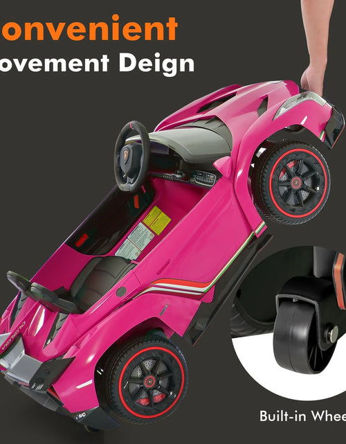 Load image into Gallery viewer, 2 Seater Kids Ride on Car, 12V 4WD Licensed Lamborghini Veneno Powered Electric Vehicle with Hydraulic Doors, Rocking Mode, Adjustable Speeds, Remote Control, MP3, Headlight
