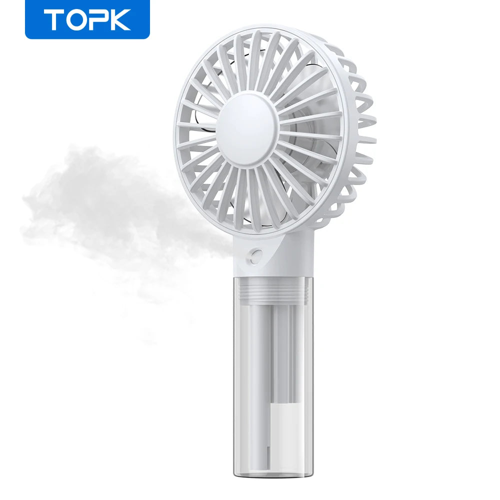 Portable Handheld Misting Fan 2000Mah Rechargeable Personal Mister Fan, Battery Operated Spray Water Mist Fan Foldable Mini