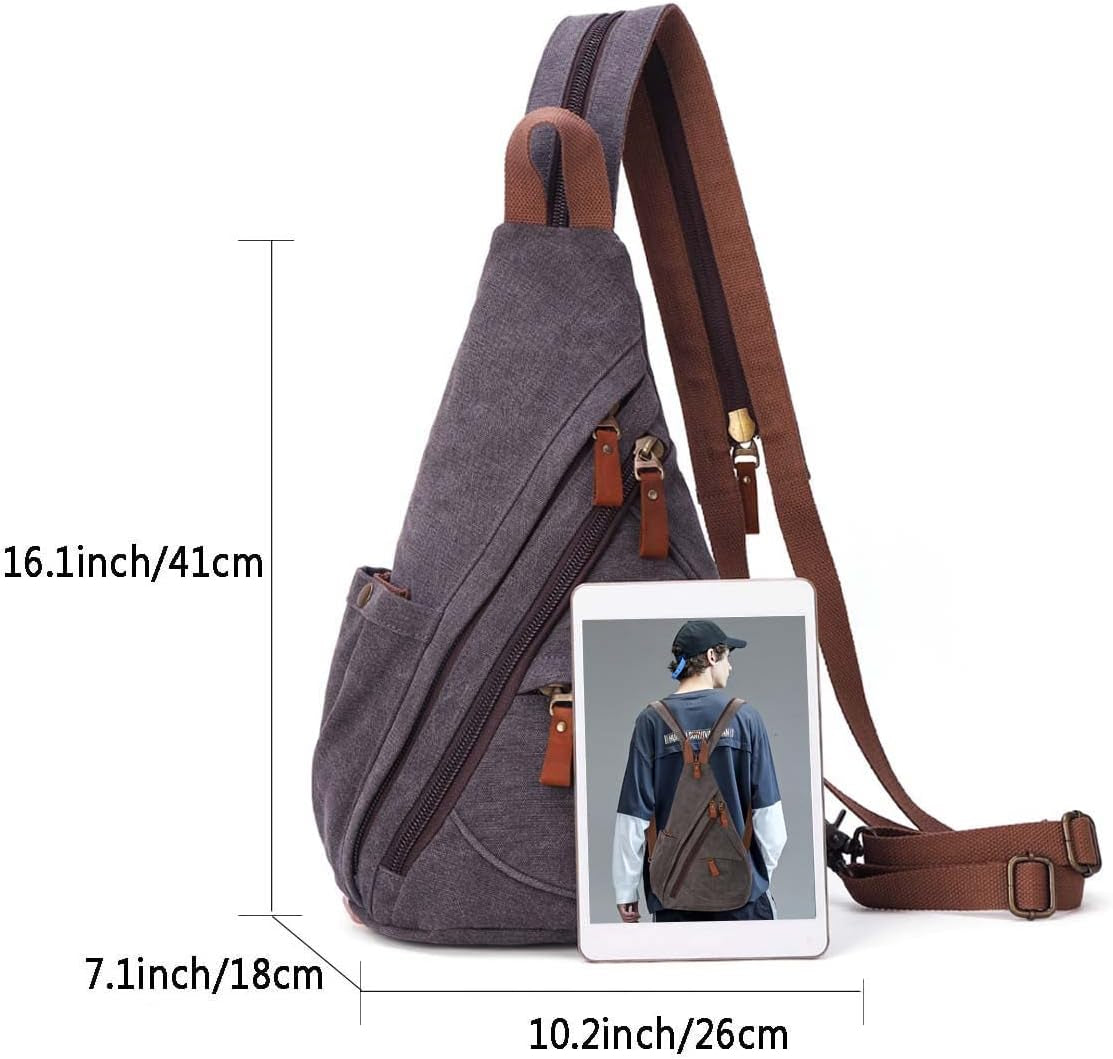 Sling Bag - Small Crossbody Backpack Shoulder Casual Daypack Rucksack for Men Women