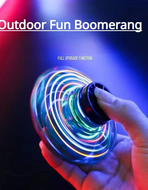 Load image into Gallery viewer, Creative Outdoor Fun Boomerang Fidget Spinner Hand Controlled Mini Drone UFO Flying Toy 360 Degree Rotating Magic Flying Spinner
