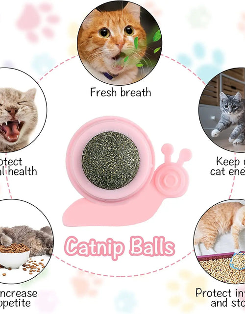 Load image into Gallery viewer, Catnip Wall Ball,Cat Toys Catnip Balls for Cats Wall Mounted Catnip Ball Toy Catnip Rollerball Wall Cat Lick Ball for Cat
