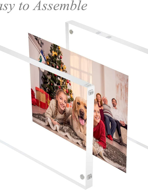 Load image into Gallery viewer, 4X4 Picture Frame, Clear Double Sided Acrylic Photo Frames with Gift Box Package
