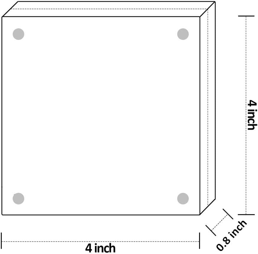 4X4 Picture Frame, Clear Double Sided Acrylic Photo Frames with Gift Box Package