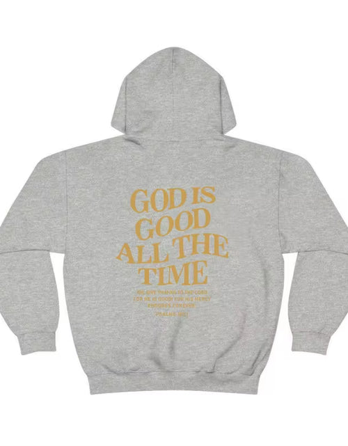 Load image into Gallery viewer, God Is Good All the Time Christian Hooded Sweatshirt Women Casual Print Long Sleeve Hoodie with Pocket Aesthetic Hoodies
