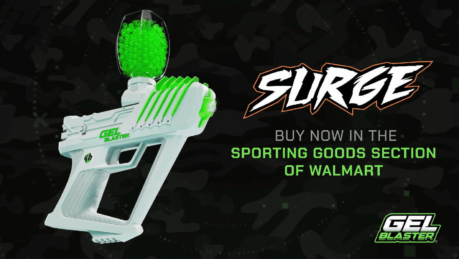 SURGE 1.5, Electric Green, Water-Based Gellet Blaster with 10,000 Electric Green Gellet Pack