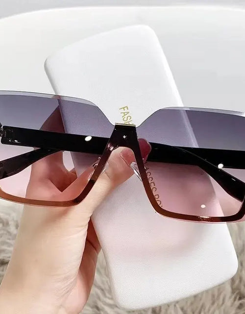 Load image into Gallery viewer, New European and American Style Half-Frame Metal Sunglasses Fashion Slim Women&#39;S Sunglasses Anti-Uv Glasses
