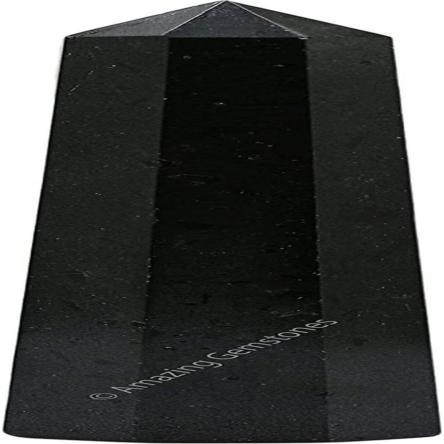 Black Tourmaline Crystal Towers ~ Natural Healing Crystal Point Obelisk for Reiki Healing and Crystal Grid (3" to 4" INCH)