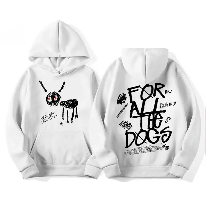 Rapper Drake New Album for All the Dogs Graphic Hoodies Men Women Fashion Hip Hop Pullovers Sweatshirt Vintage Streetwear Hoodie