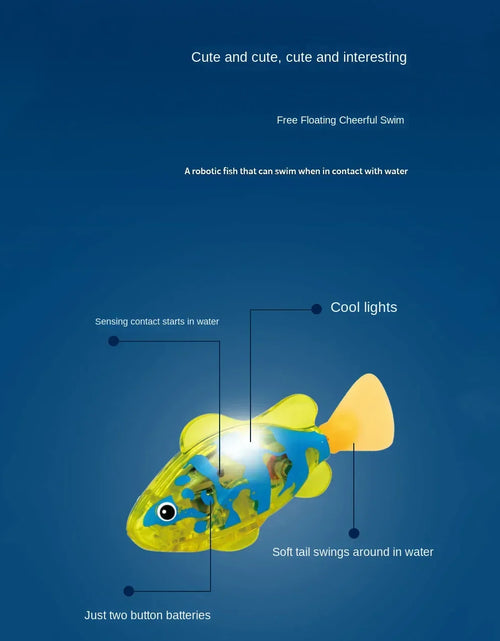 Load image into Gallery viewer, Cat Toys Interactive Robot Fish LED Lighted Water Activated Cat Electric Swimming Fish Toy Kitten Cat Fish Toy with LED Light
